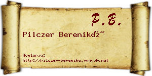 Pilczer Bereniké névjegykártya